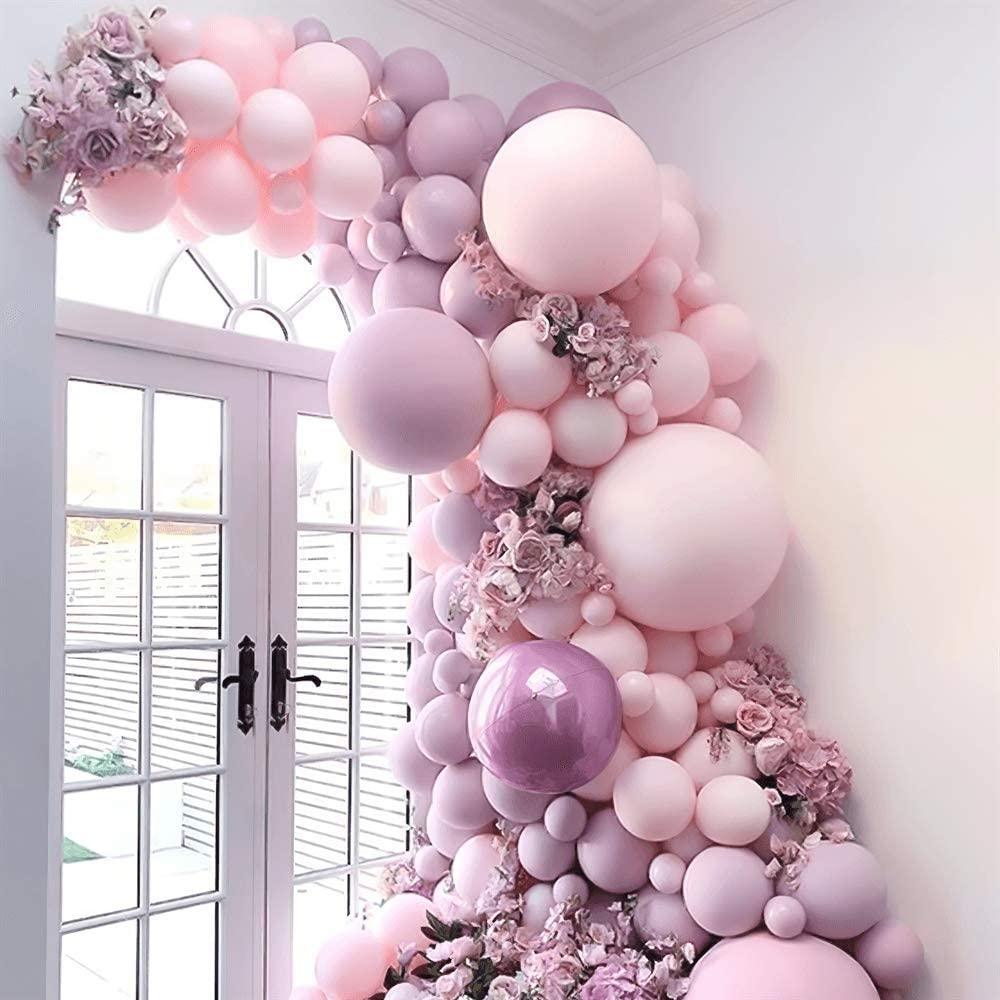 145-Piece Pink Balloon Arch Garland Kit – Elegant Party Decoration Set for Birthdays, Weddings & Celebrations