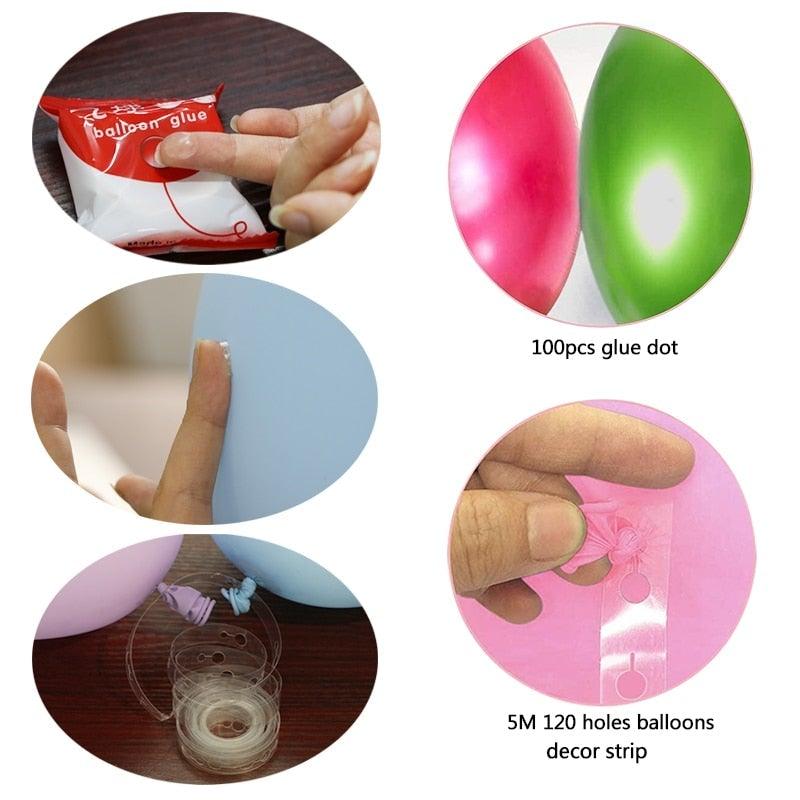 183Pcs Retro Hot Pink Baby Pink 4D Balloons For Baby Shower Bridal Shower Birthday Party For Decoration Girl Birthday Ballons