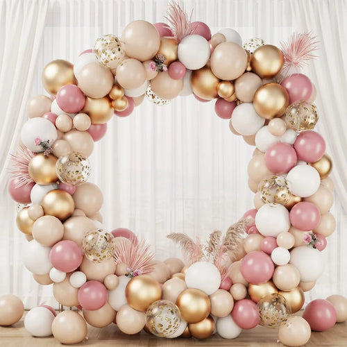 Blush & Gold Balloon Garland Kit