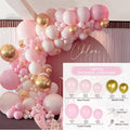 Pink & Gold Balloon Garland Arch Kit – Elegant Party Decoration for Weddings, Birthdays & Baby Showers