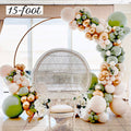 Boho Safari Balloon Garland Kit | Sage Green, Gold and Linen