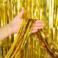 Gold Metallic Fringe Curtain
