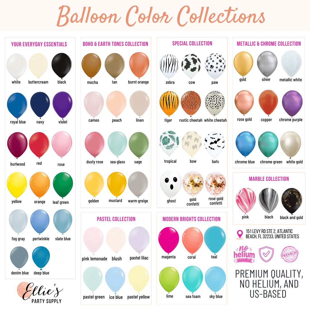 Premium Rose Gold Metallic Latex Balloon Cluster (5", 11” and 17”)